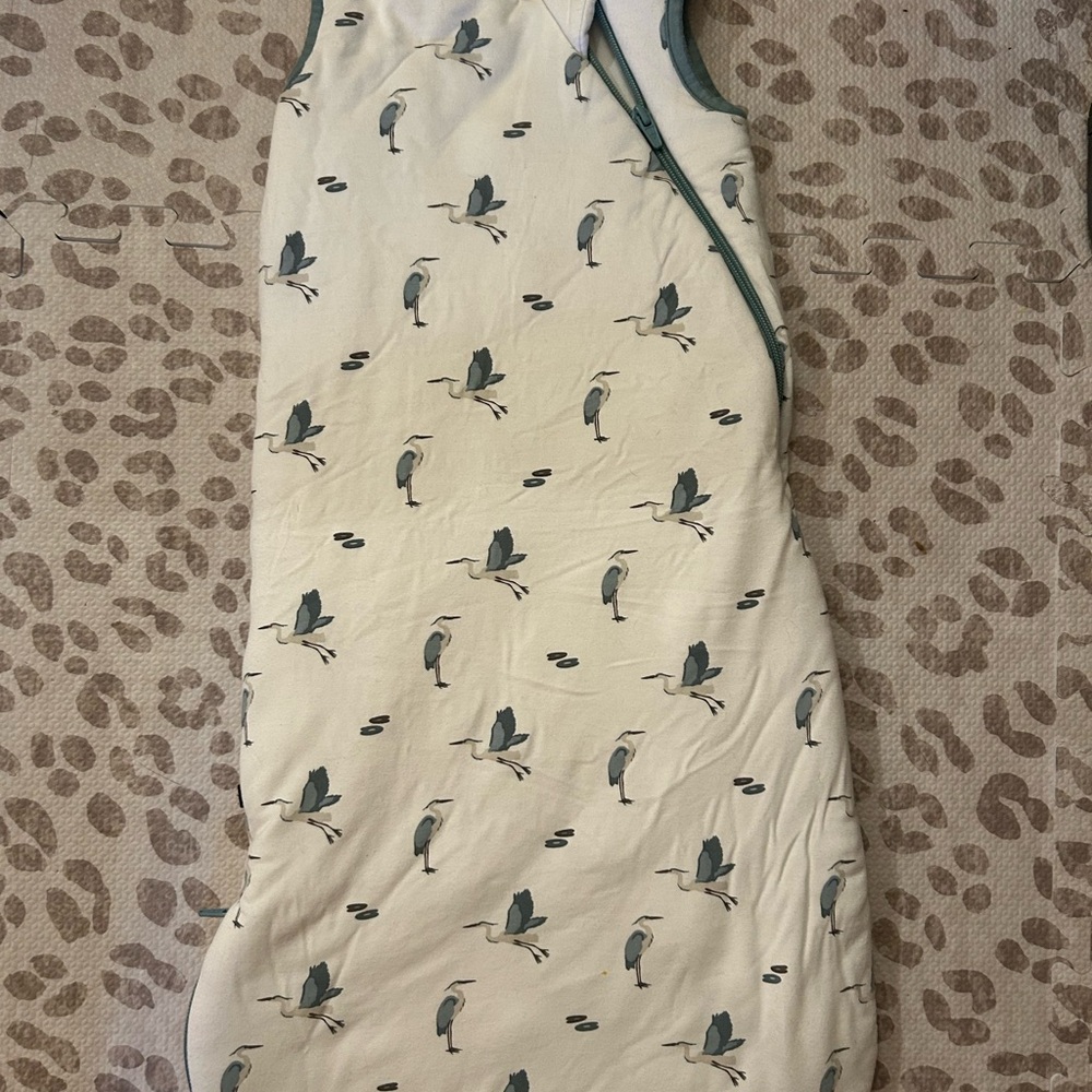 Kyte BABY blue heron print Sleep Sack
